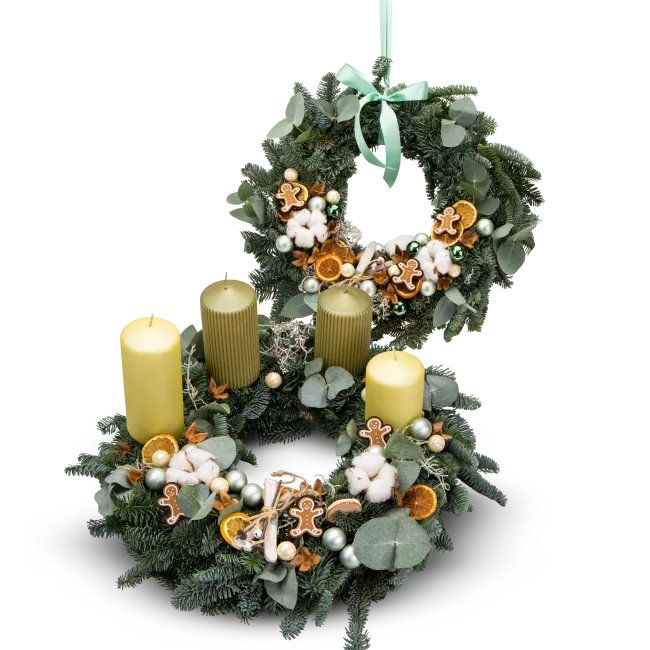 Christmas set of wreaths